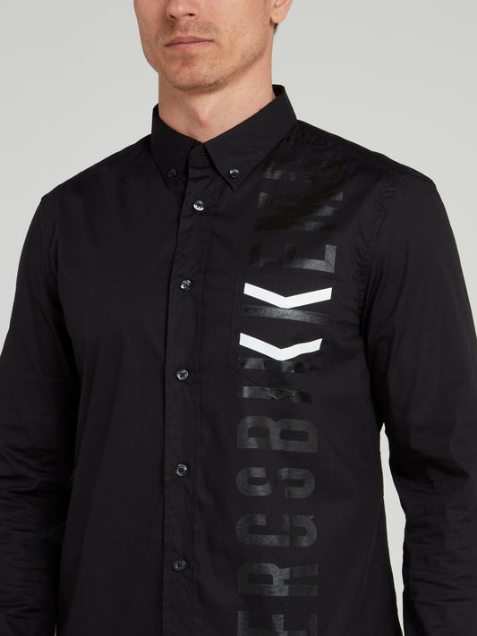 Black Chevron Pocket Shirt