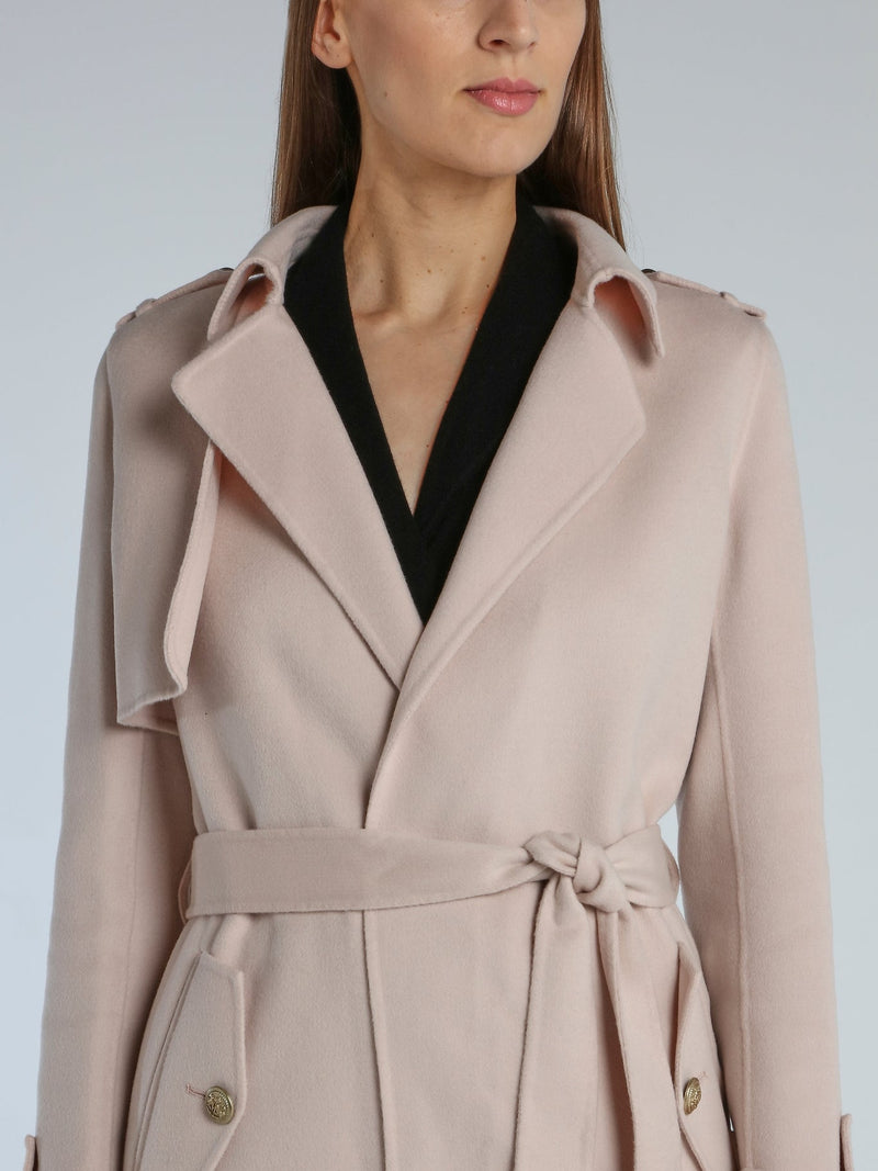 Charly Pink Double-Sided Trench Coat