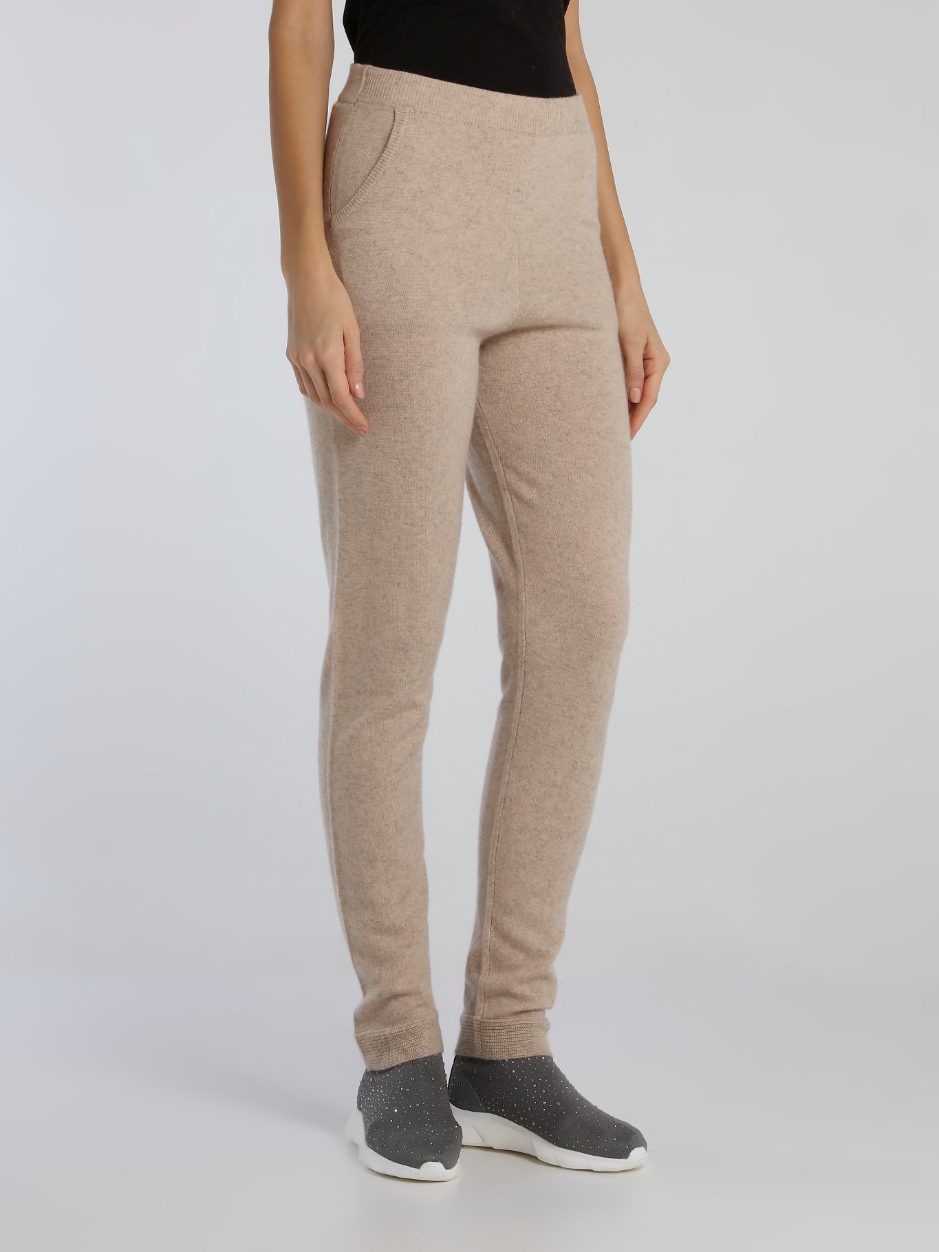 Jimi Beige Waistband Knitted Track Pants