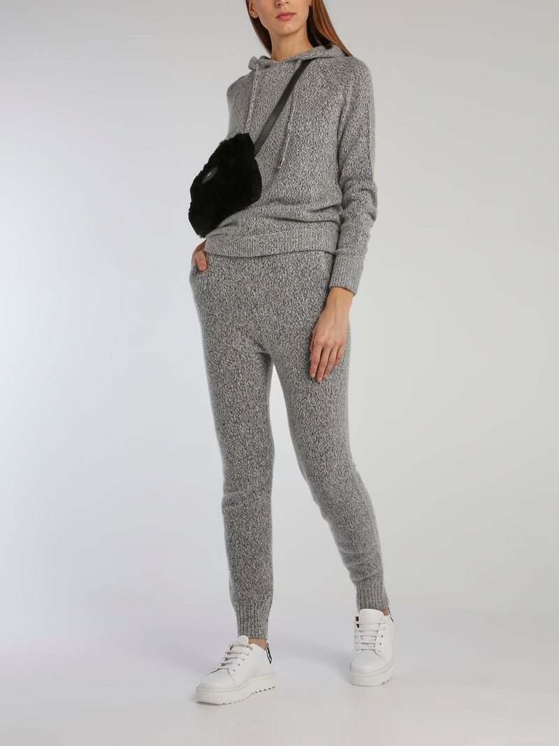 Paolo Grey Cable Knit Track Pants