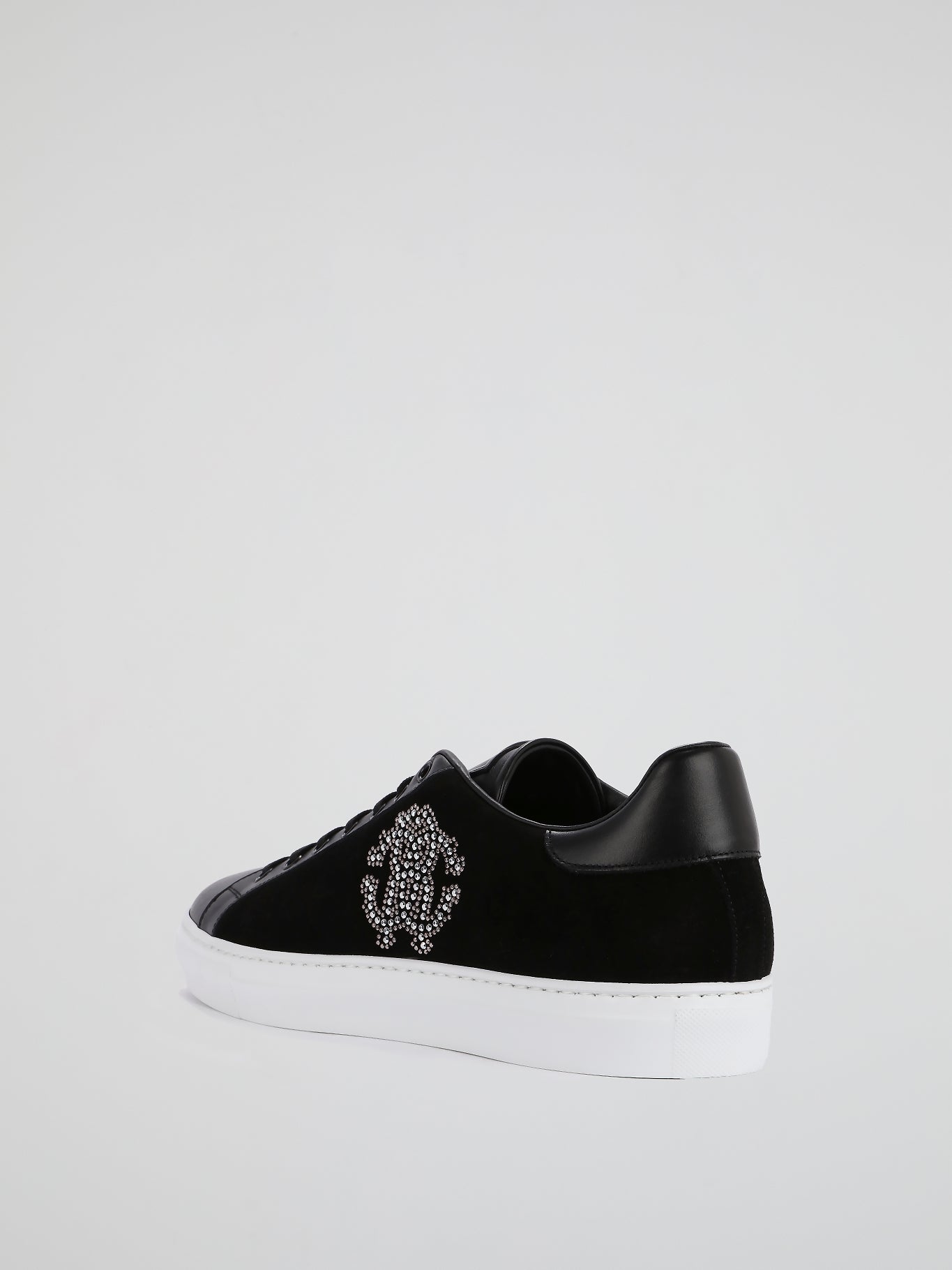 Black Studded Monogram Sneakers