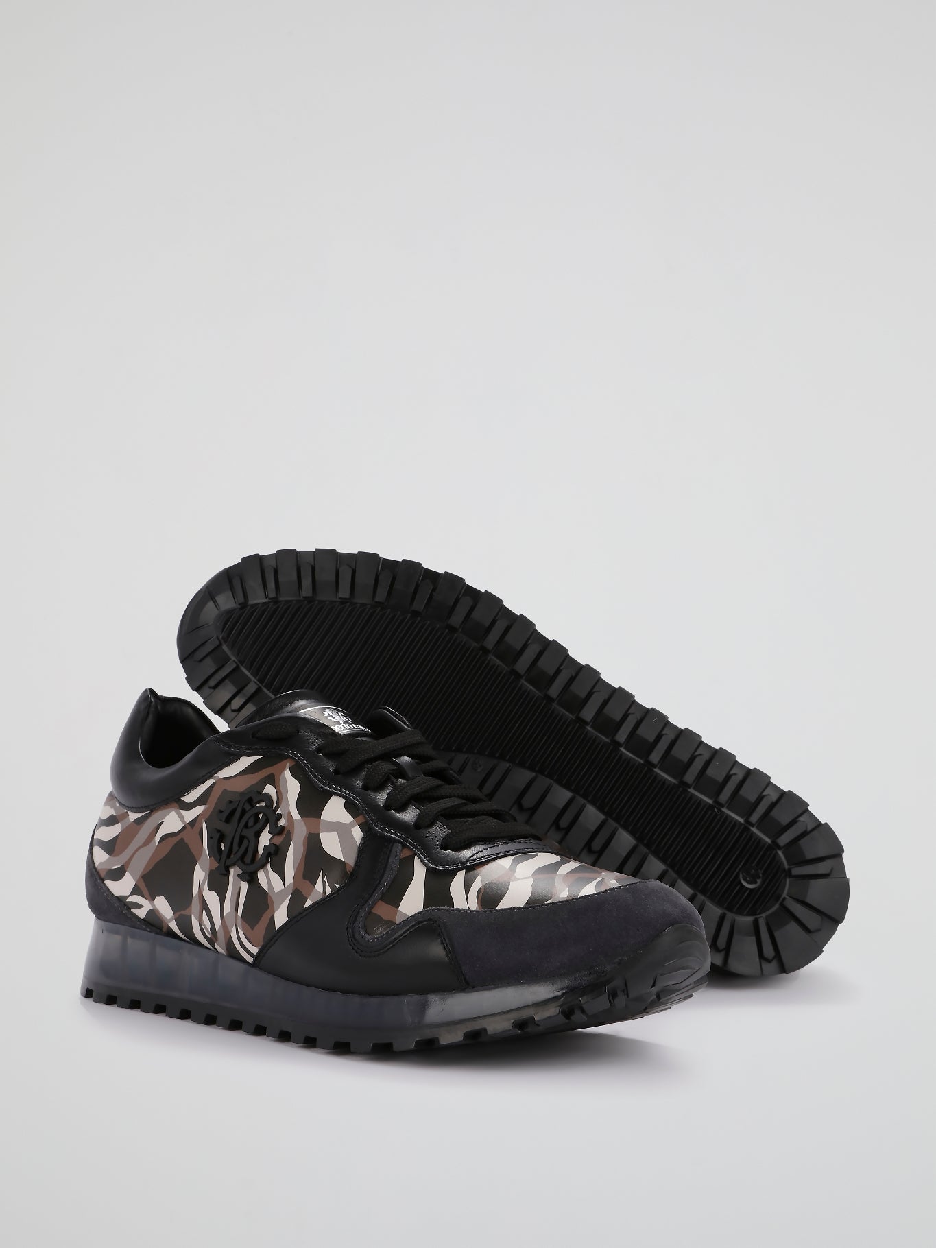 Animal Print Panel Sneakers