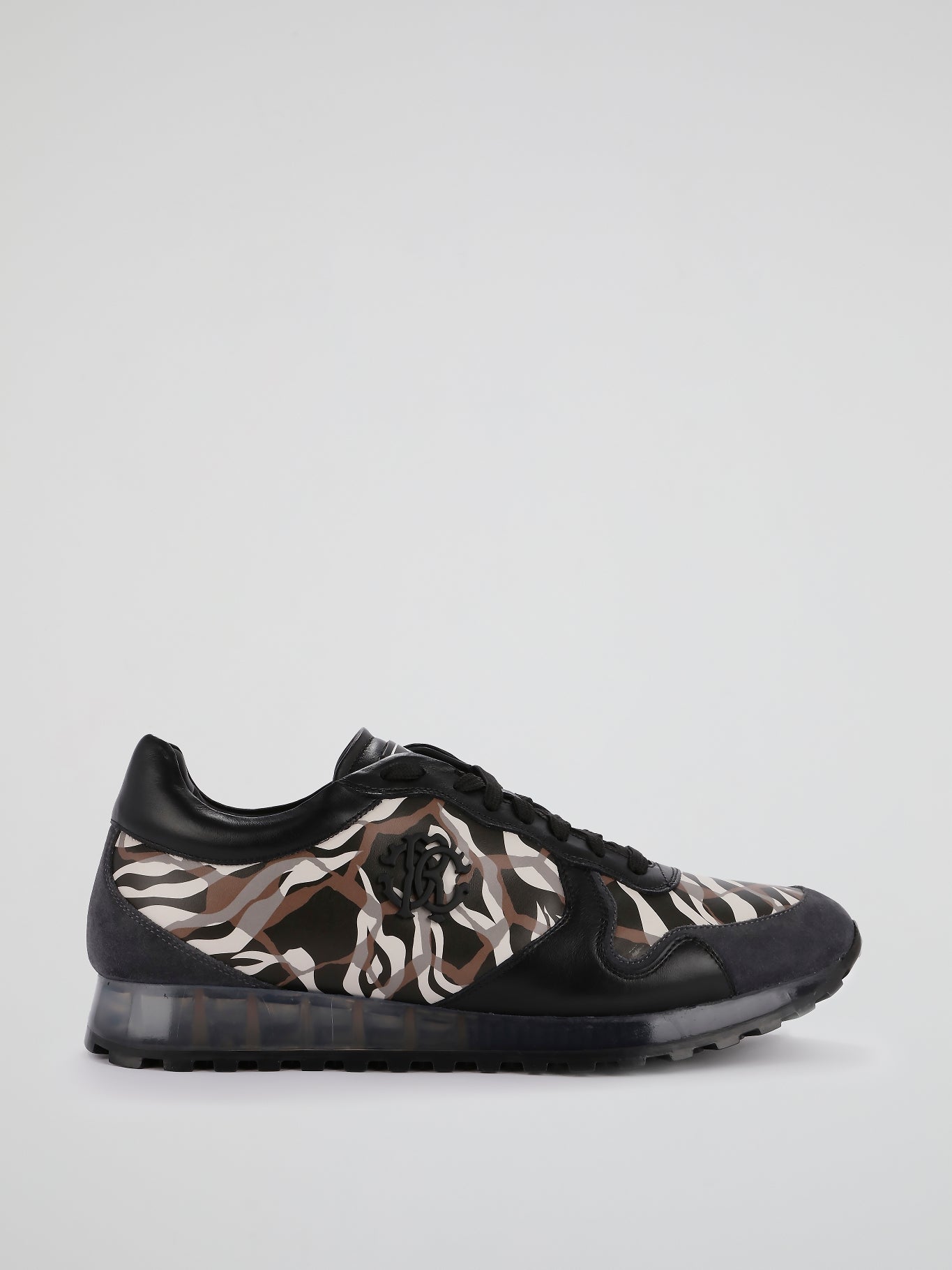 Animal Print Panel Sneakers