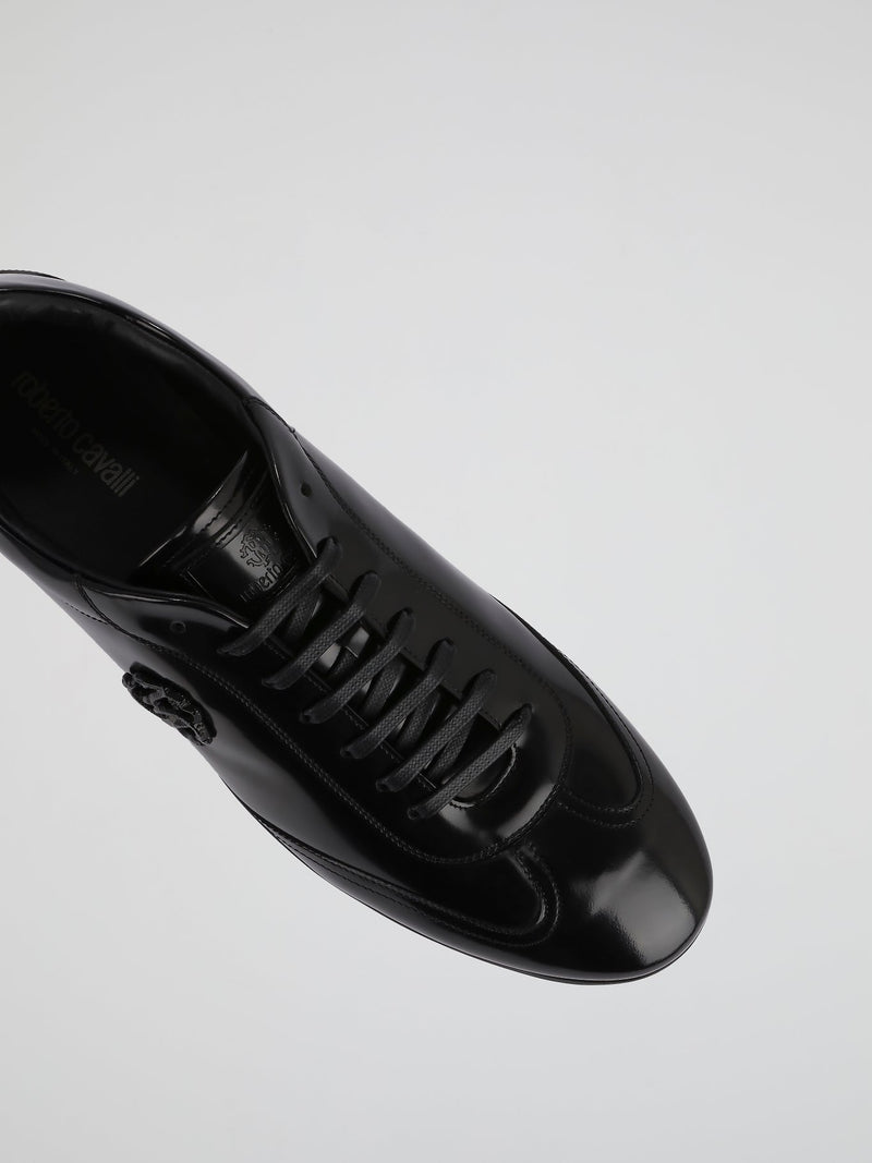 Black Patent Leather Sneakers