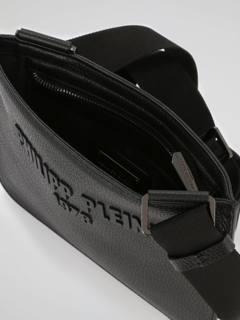 PP1978 Black Leather Sling Bag