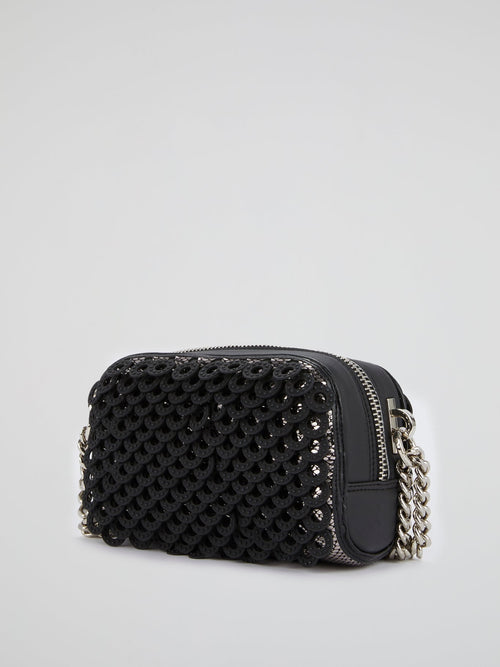 Black Eliana Mirror Shoulder Bag