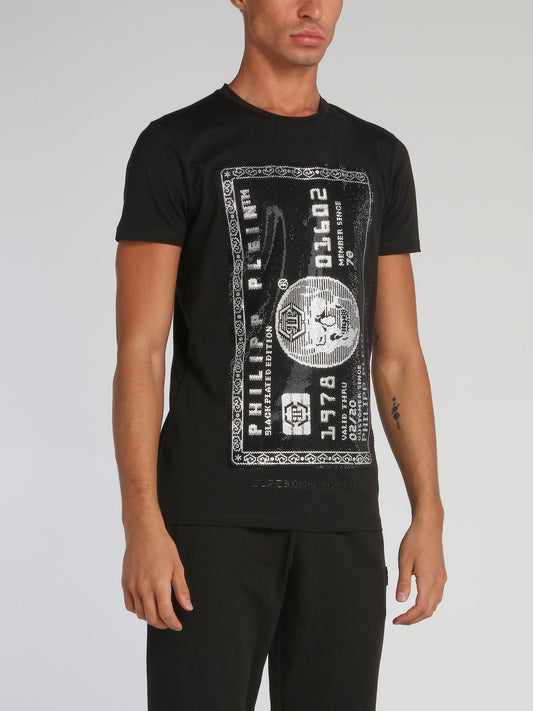 Black Studded Credit Card T-Shirt