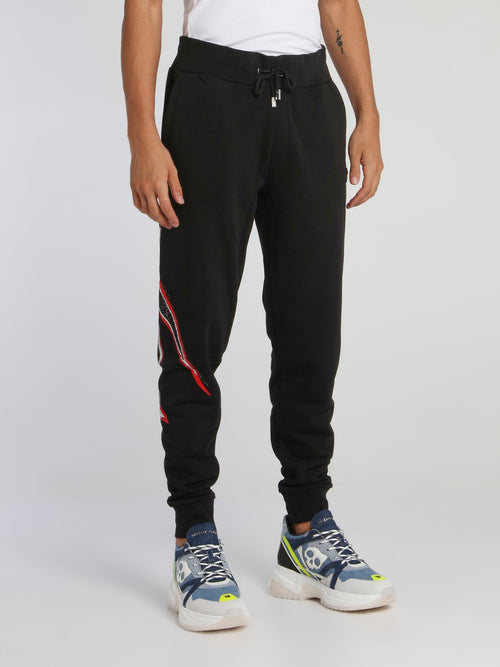 Space Plein Black Jogging Trousers