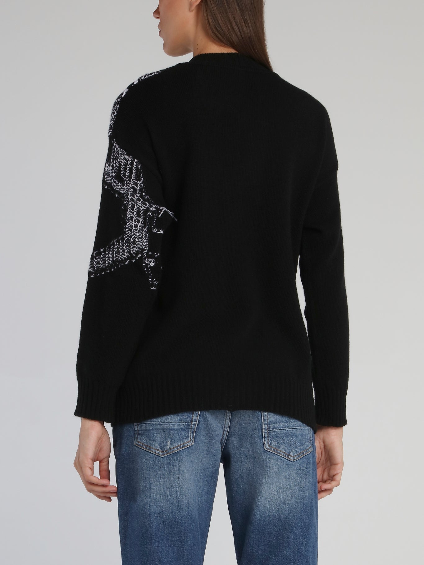 Mickey Mouse Black Contrast Sweater