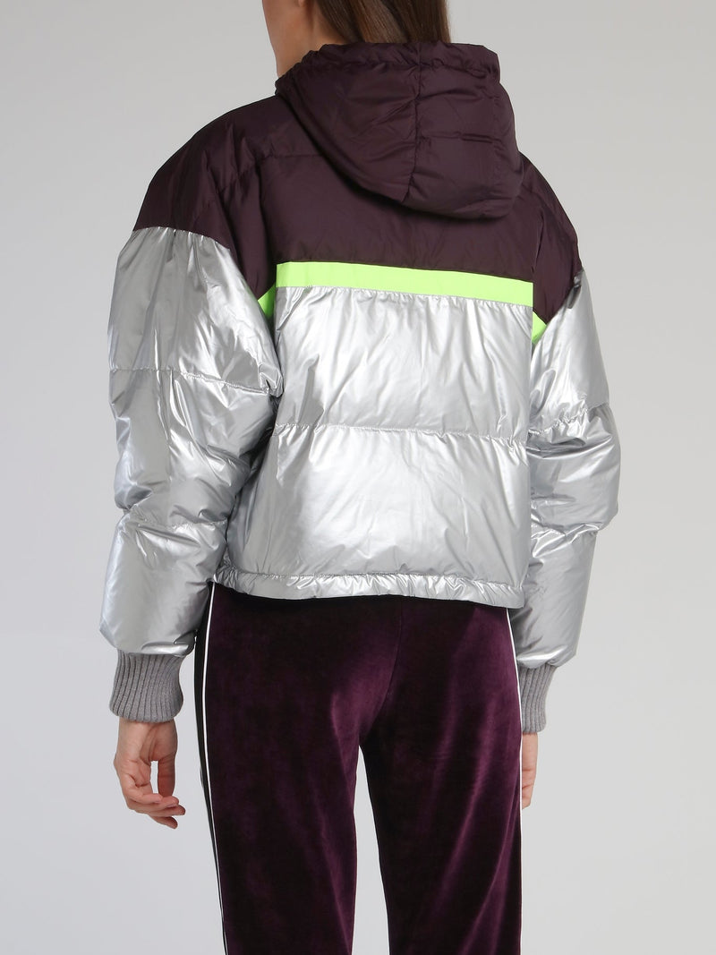 Metallic Logo Down Jacket