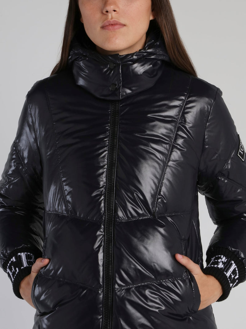 Black Hooded Down Jacket