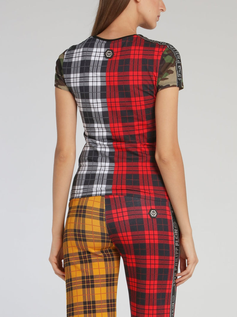 Tartan Patch-Work T-Shirt