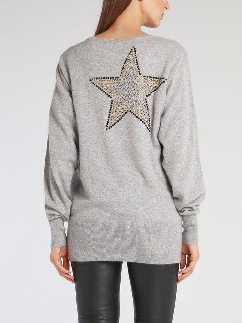 Kelly Grey Fine-Knit Sweater