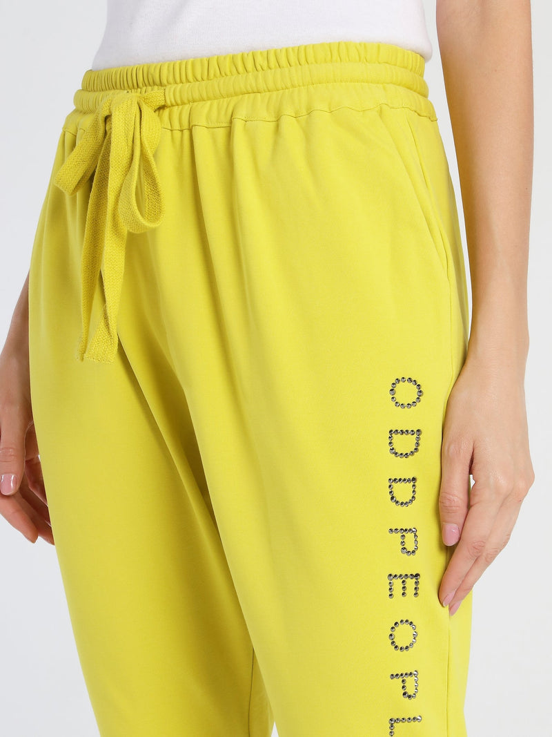 Jane Chartreuse Track Pants