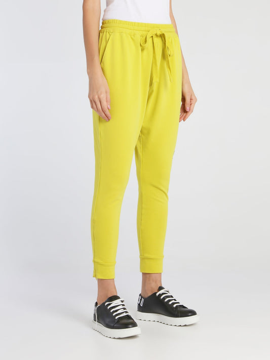 Jane Chartreuse Track Pants