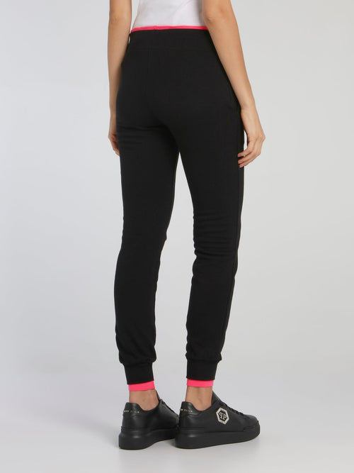 Black Contrast Trim Active Trousers