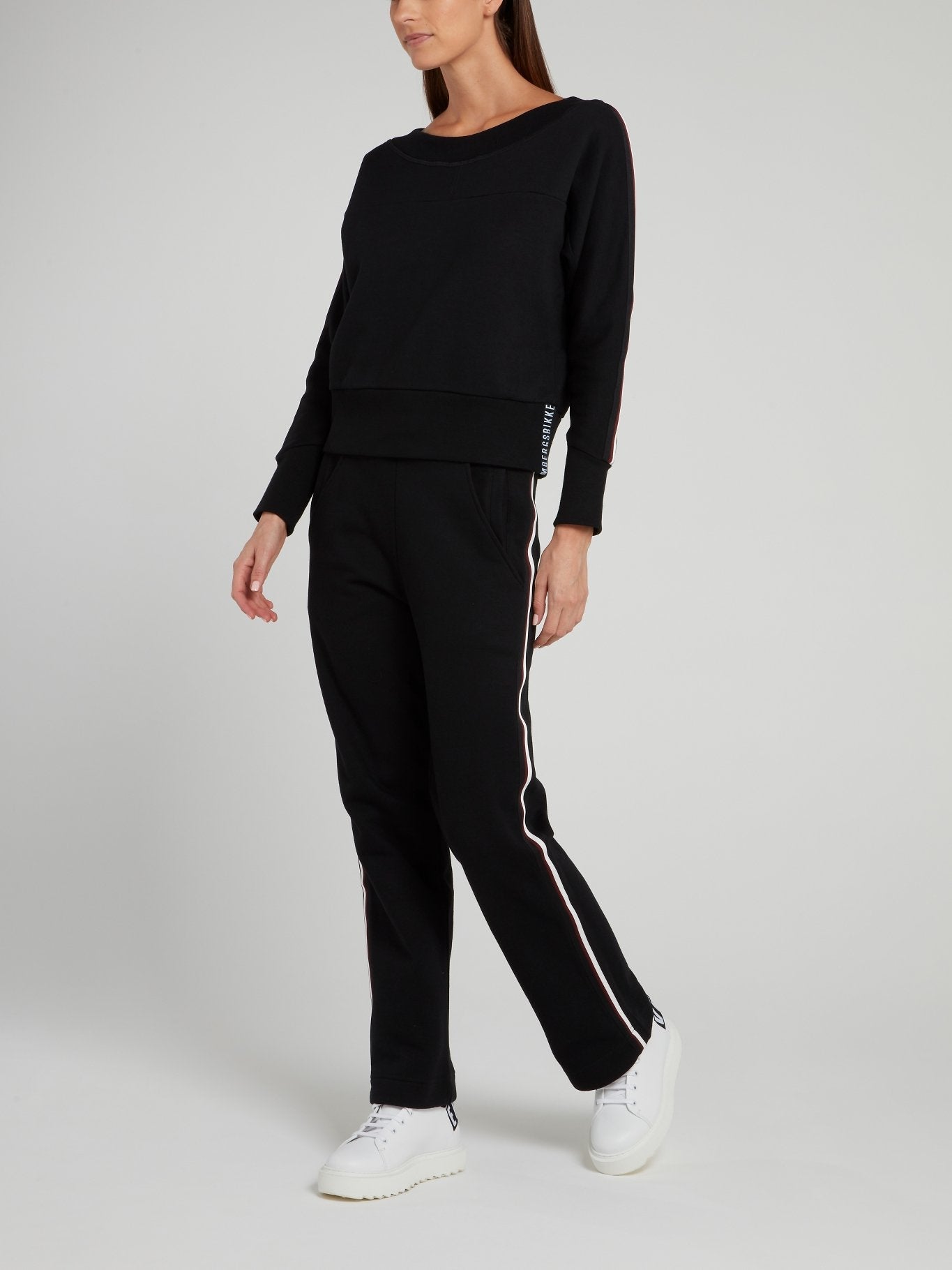 Black Sleeve Lined Sweatshirt