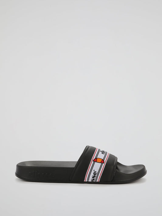 Filippo Black Logo Tape Slides