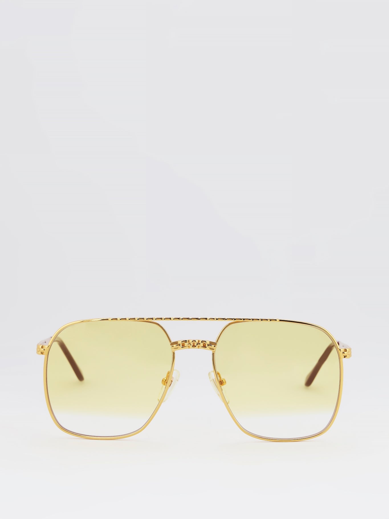 Yellow Gradient Aviator Sunglasses