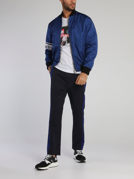 Navy Straight Cut Active Pants