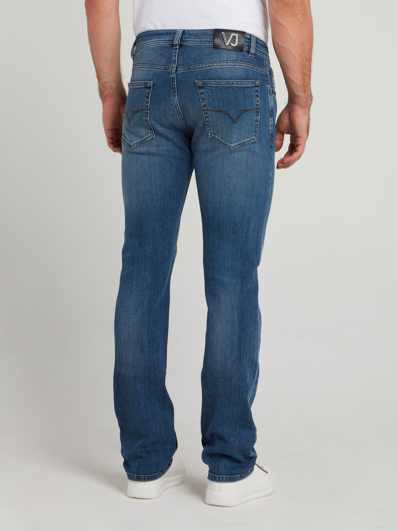 Blue Cotton Denim Trousers