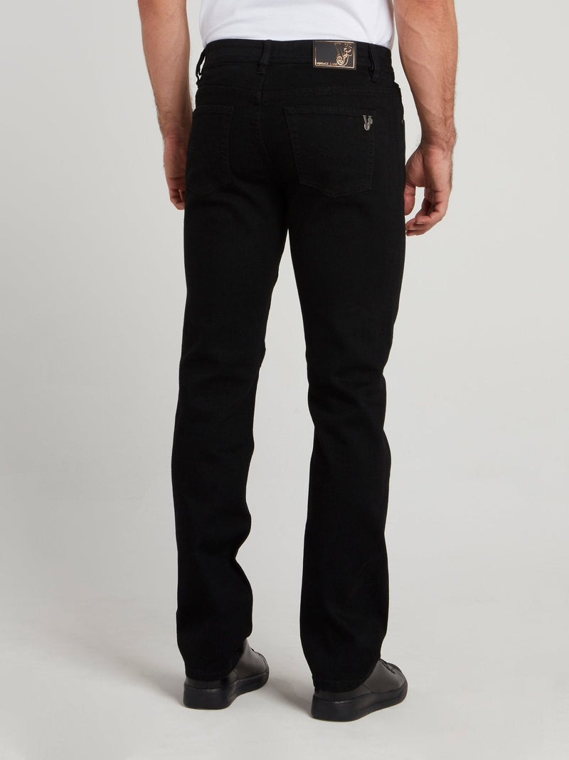 Black Straight Cut Trousers