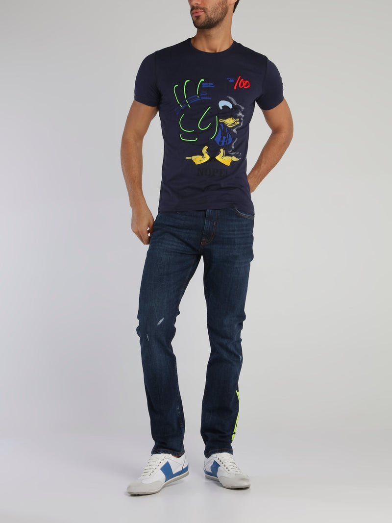 Donald Duck Navy Graffiti T-Shirt