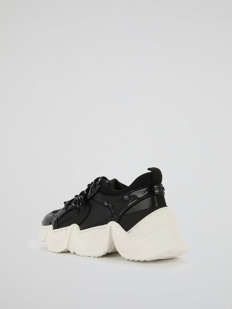 Runner Statement Black Chunky Sneakers