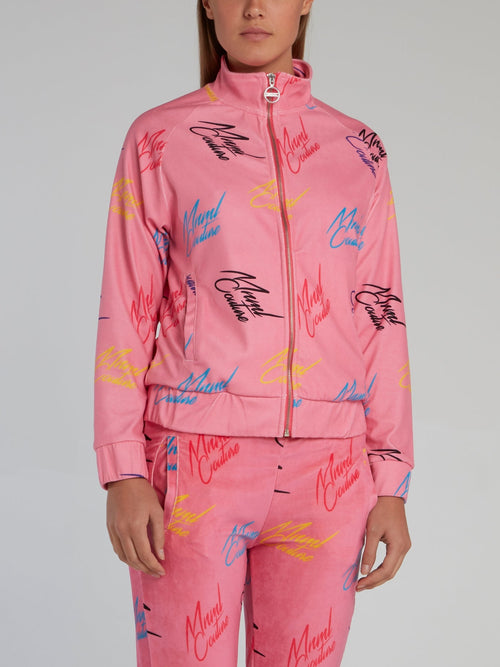 Pink Signature All Over Sweatshirt