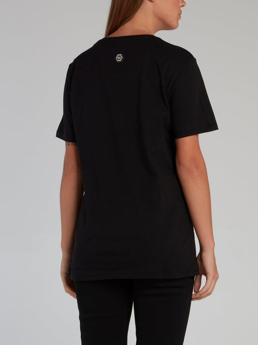 Skull and Plein Black Crewneck T-Shirt