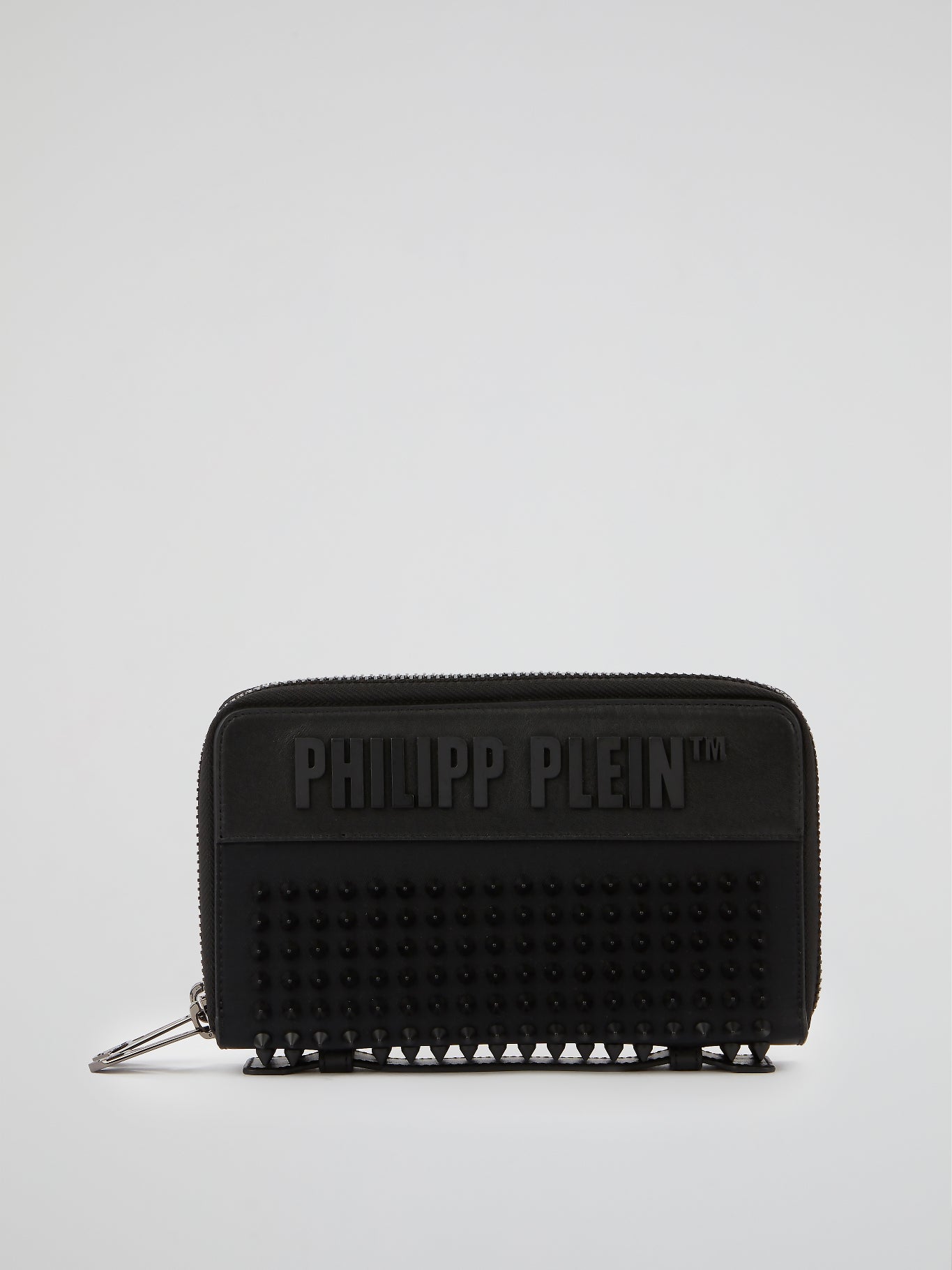 Black Spike Studded Continental Wallet