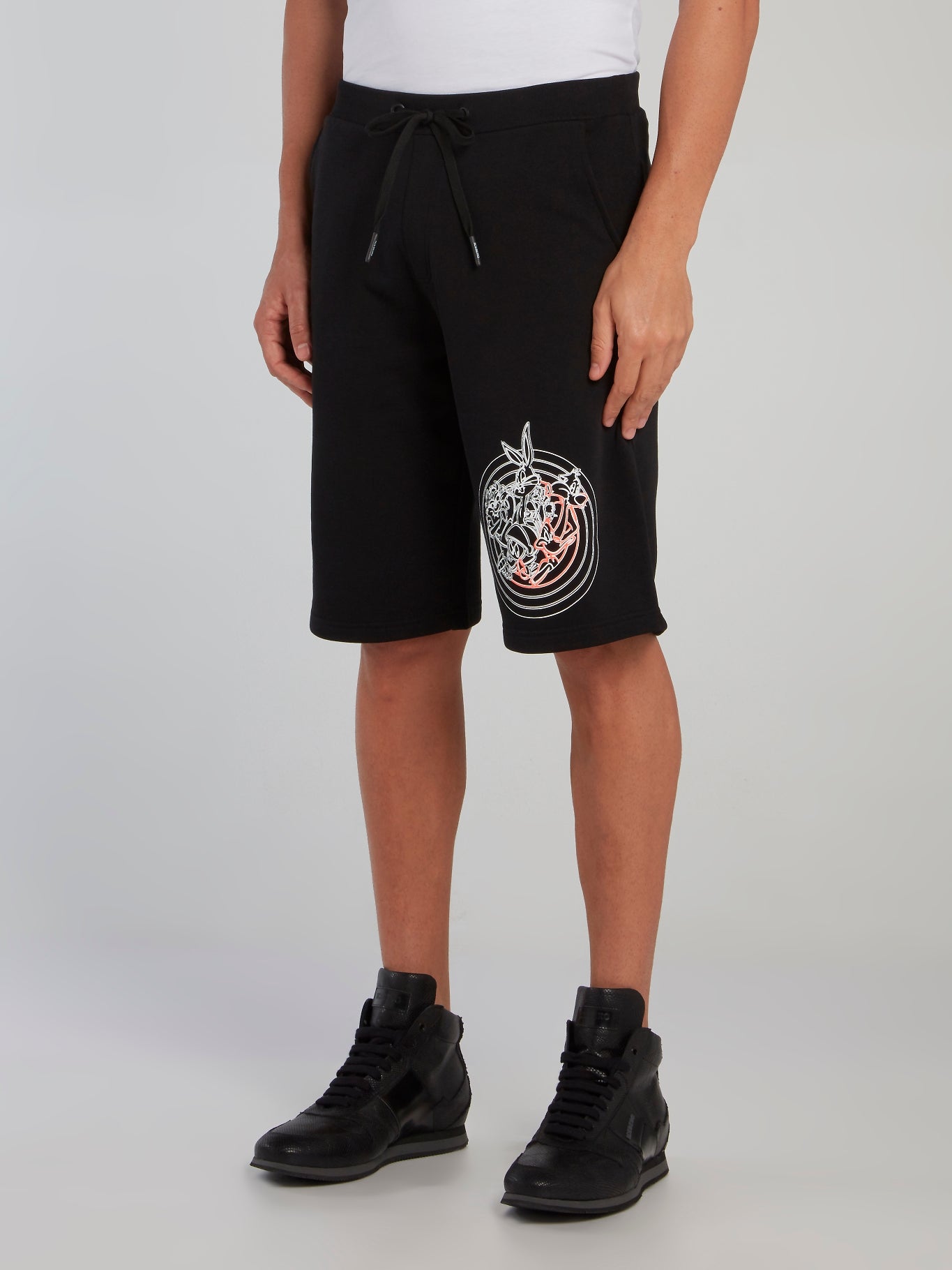 Looney Tunes Black Contrast Shorts