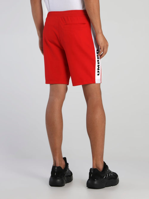 Red Logo Tape Waistband Shorts