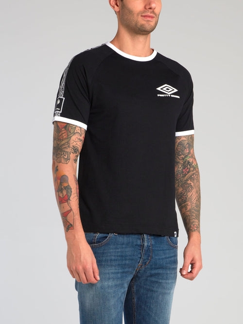 Pretty Green x Umbro Black Contrast Trim T-Shirt