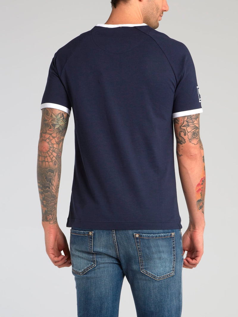 Pretty Green x Umbro Navy Contrast Trim T-Shirt