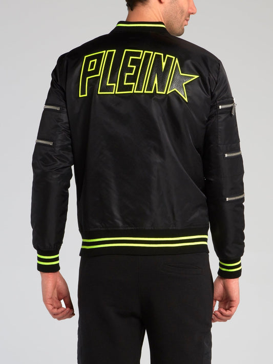 Plein Star Nylon Bomber Jacket