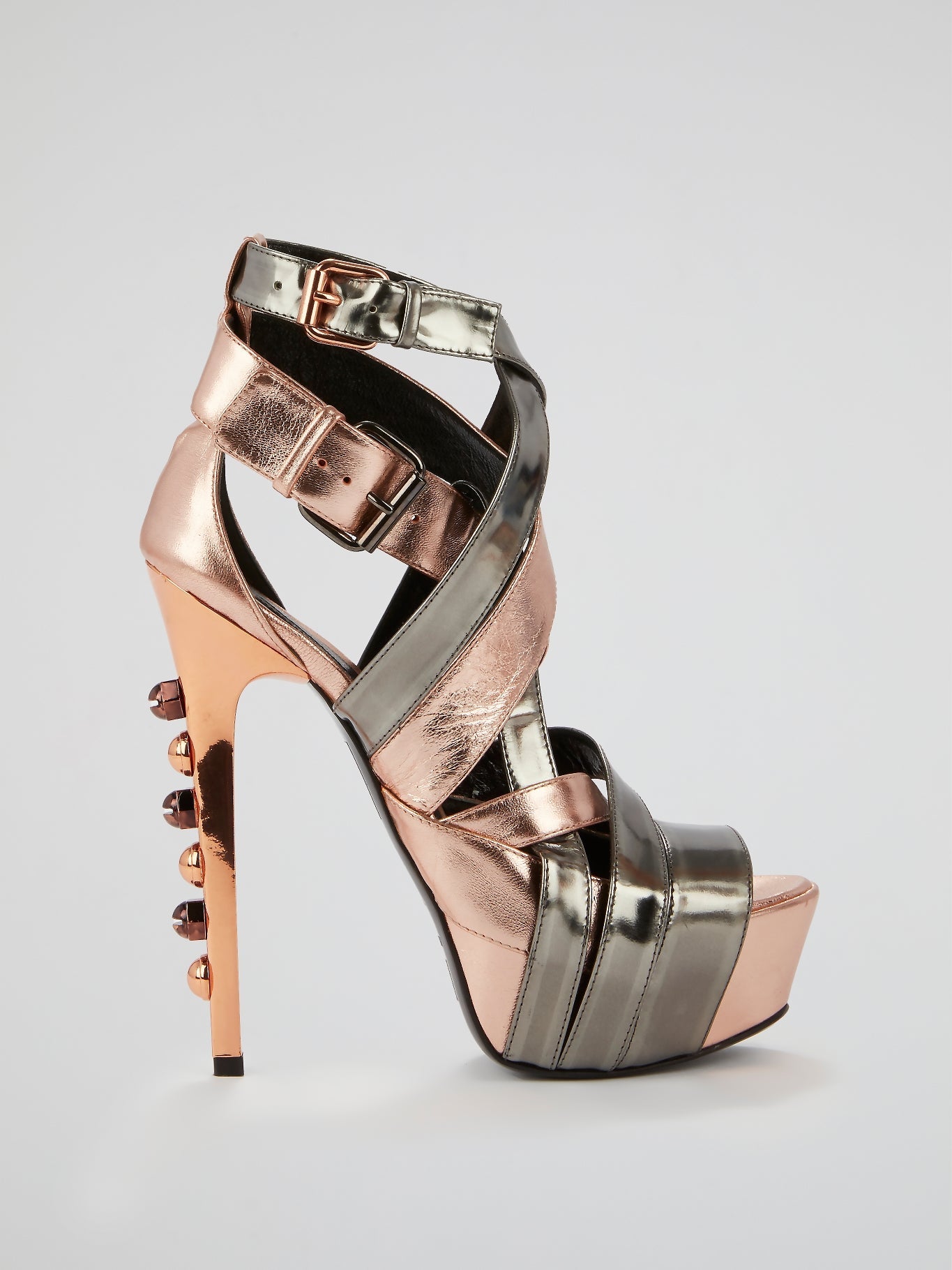 Horizon Metallic Cage Stilettos