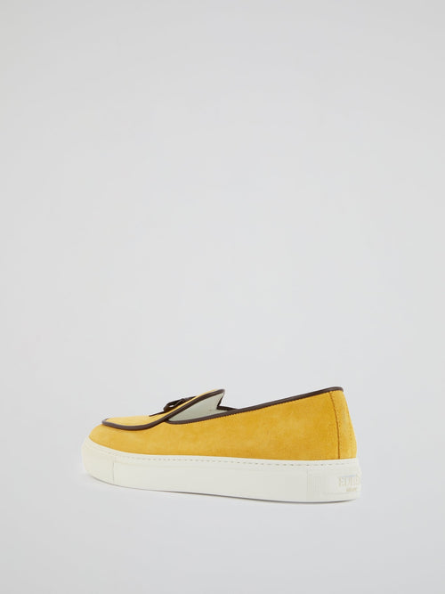 Mustard Suede Moccasins