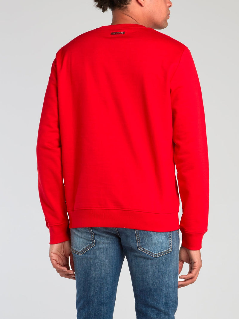 Red Antwerp Print Sweatshirt