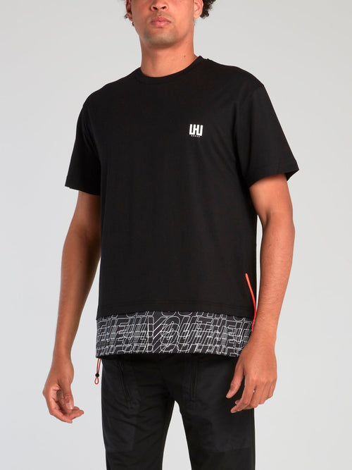 Black Logo Hem T-Shirt