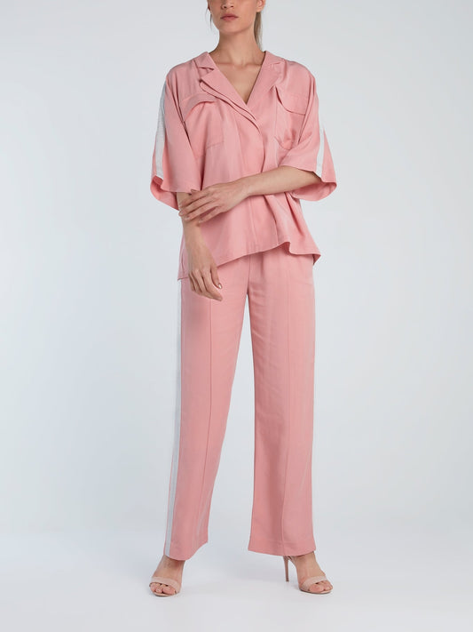 Pink Oversized Tencel Blouse