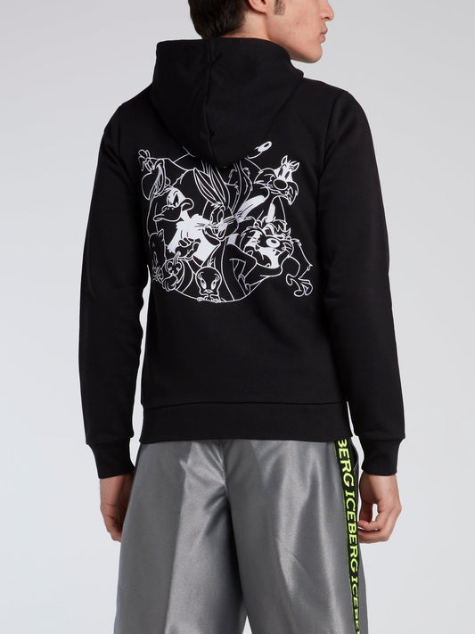 Looney Tunes Embroidered Zip Up Sweatshirt