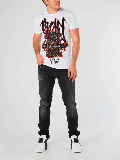 SS Graffiti White Printed T-Shirt