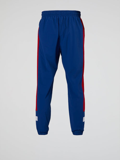 Vecoli Blue Drawstring Track Pants