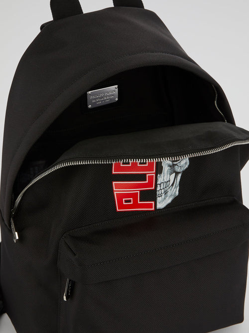 Black Skull Logo Backpack