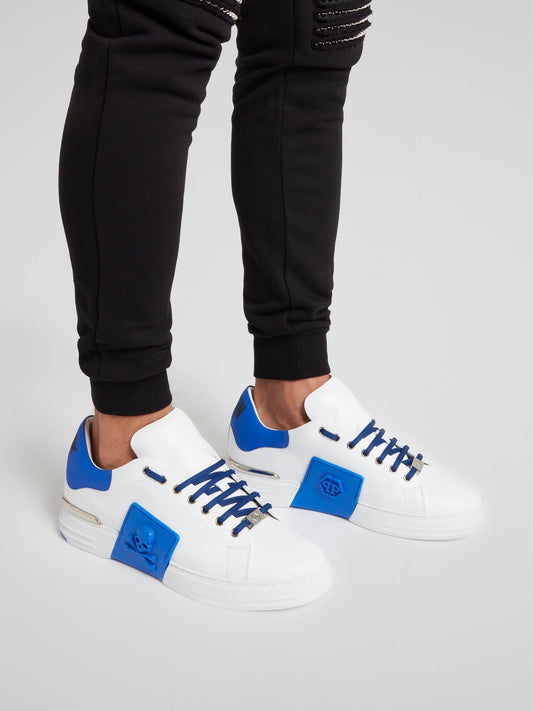 Phantom Kick$ Blue Low-Top Sneakers