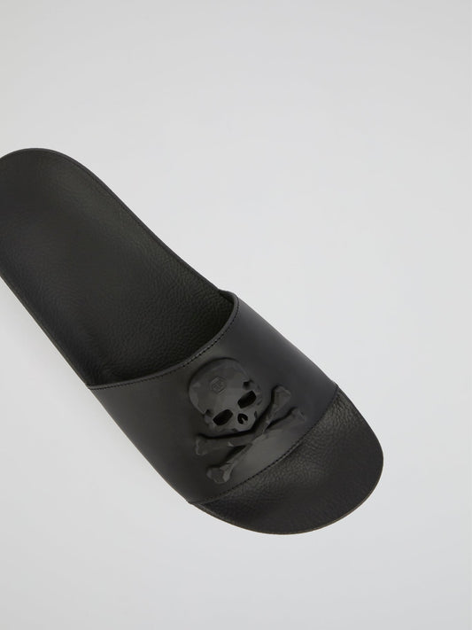 Black Skull Detail Sandals