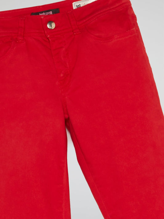 Red Slim Fit Jeans