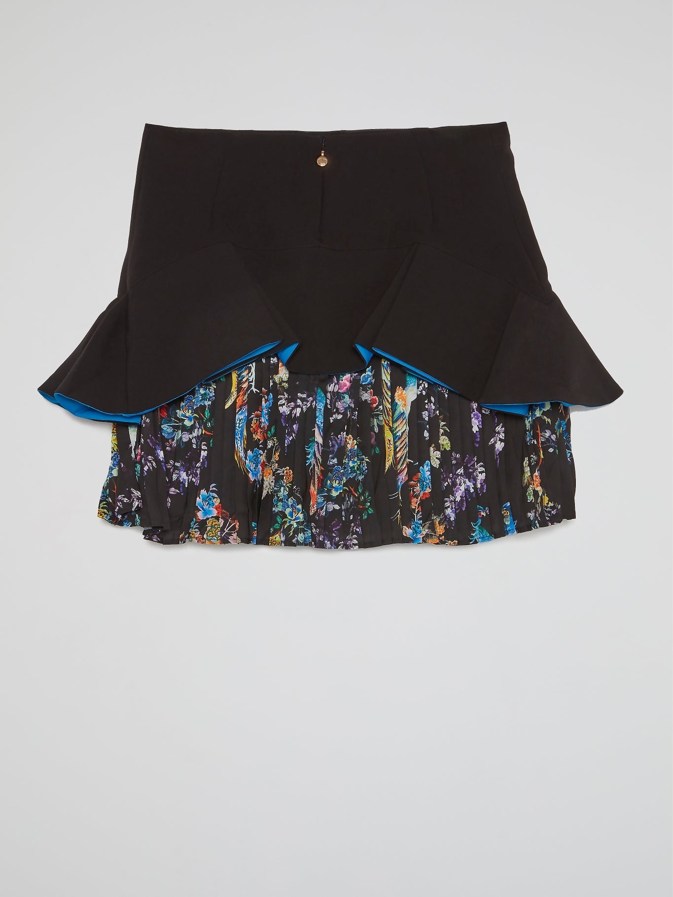 Black Overlay Mini Skirt