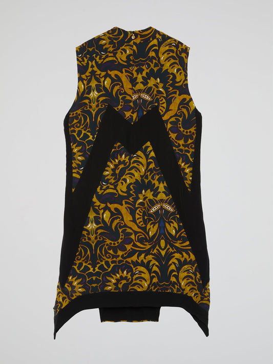 Baroque Print Sleeveless Dress